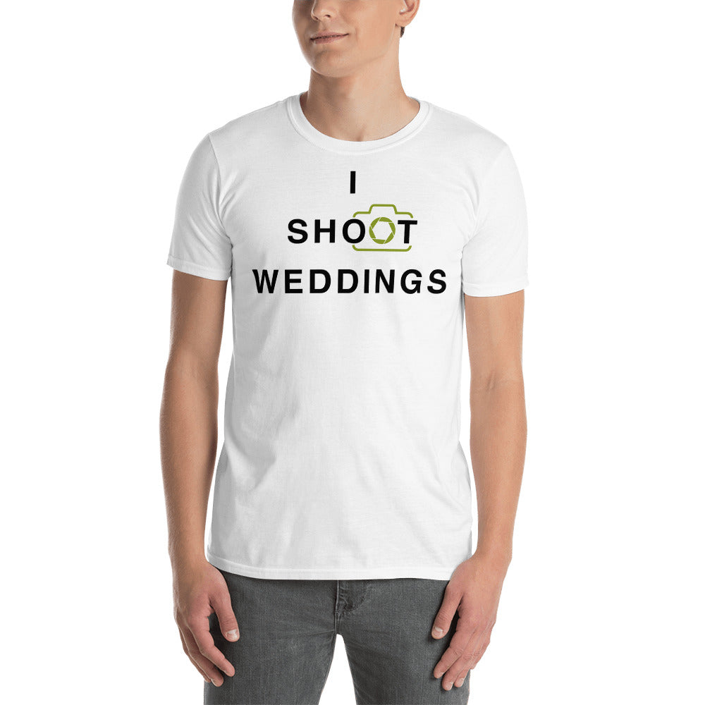 I shoot weddings t-shirt white